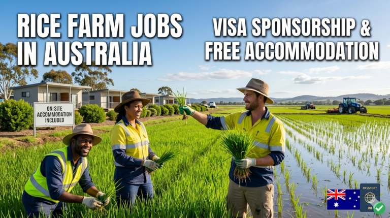 Rice Farm Jobs in Australia with Visa Sponsorship and Free Accommodation