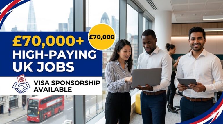 £70,000 High-Paying Jobs in the UK with Visa Sponsorship and Free Accommodation